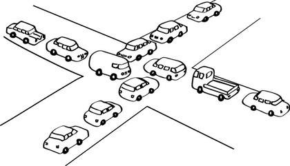 congestionamiento de tráfico